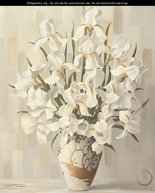 Lilies in a vase - Philibert Rouviere