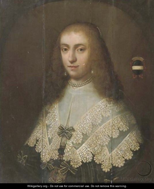 Portrait of a lady - (after) Dirck Dircksz. Santvoort