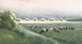 Cows in a polder landscape - Pieter Louis Hoedt
