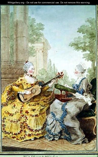 Mesdames de Villaumont et dEscours - Louis (Carrogis) de Carmontelle