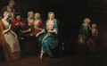 Ladies taking tea in an interior - (after) Heroman Van Der Mijn