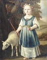 Portrait of a young girl dressed as a shepherdess - (after) Jacob Gerritsz. Cuyp