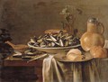 Mussels in a porcelain bowl - (after) Jacob Fopsen Van Es