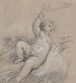 Study of Cupid releasing doves - (after) Jacob De Wit