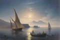The bay of Naples by moonlight - (after) Ivan Konstantinovich Aivazovsky