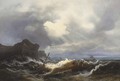 Shipwreck off the coast in a stormy sea - (after) Ivan Konstantinovich Aivazovsky