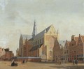 St. Bavo's Cathedral and the Groote Markt, Haarlem - (after) Isaac Ouwater
