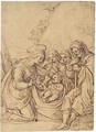 The Holy Family attended by two angels - (after) (Jacopo Chimenti) Empoli