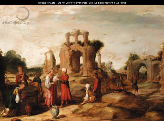 Rebecca and Eliezer at the Well - (after) Jacob Pynas