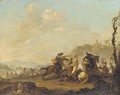 A cavalry engagement - (after) Jacques (Le Bourguignon) Courtois