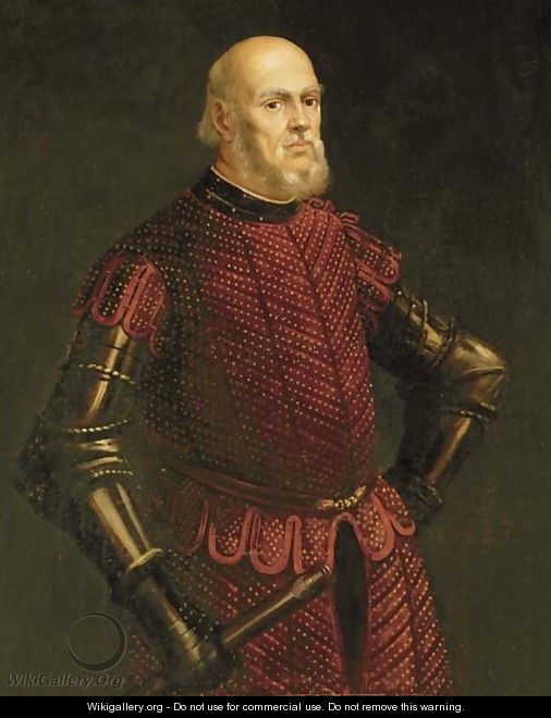 Portrait of a Venetian officer - (after) Jacopo Tintoretto (Robusti)