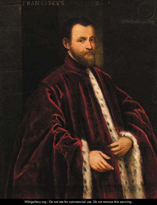 Portrait of a Venetian nobleman - (after) Jacopo Tintoretto (Robusti)