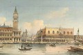Gondolas approaching Piazza San Marco, Venice - (after) Giovanni Grubacs