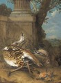 Dead birds by a plinth in a clearing - (after) Giovanni Crivelli, Il Crivellone