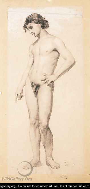 A male nude - (after) Gustave Courbet