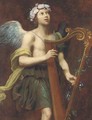 An angel playing the harp - (after) Guido Cagnacci