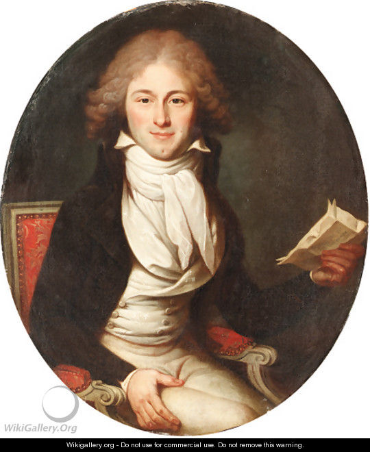 Portrait of a young man - (after) Henri-Pierre Danloux