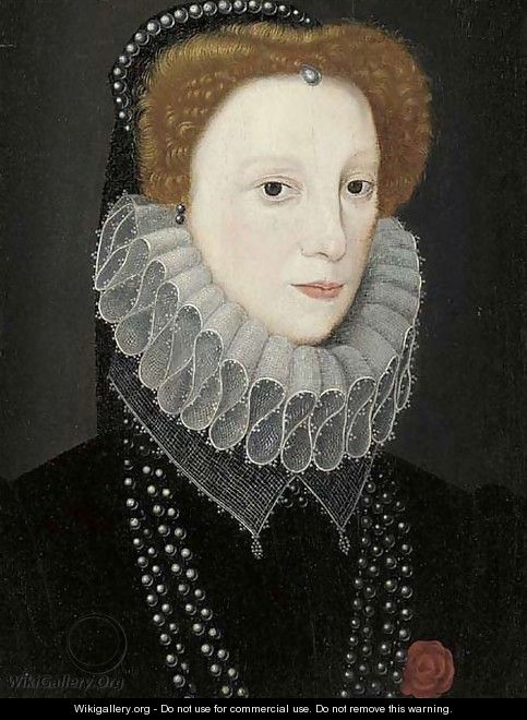 Portrait of a lady 2 - (after) George Gower - WikiGallery.org, the ...
