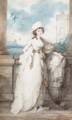 Portrait of a lady, standing on a balcony - (circle of) Chinnery, George (1774-1852)