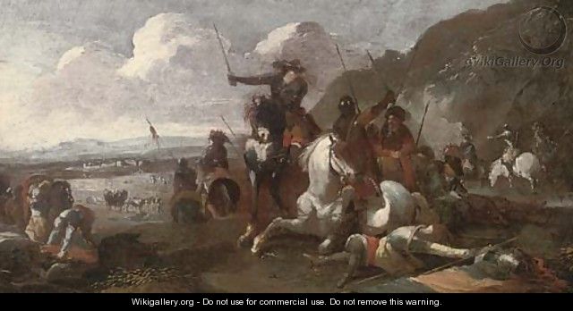 A cavalry skirmish 2 - (after) Rugendas, Georg Philipp I