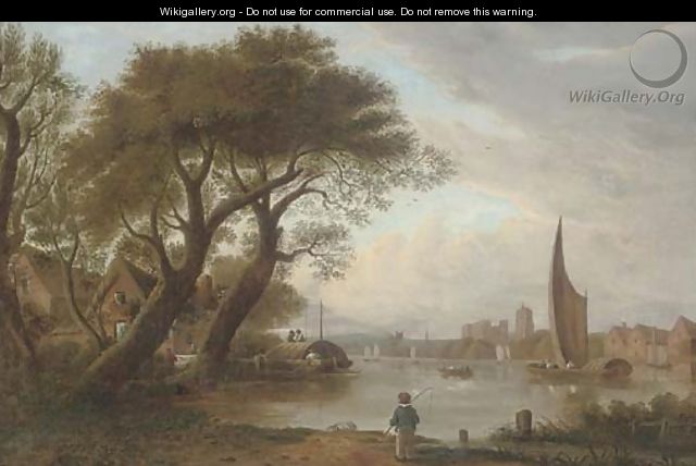 A view along the Medway, Rochester - (after) George Vincent