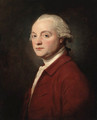 Portrait of a Gentleman said to be John Kenwick, half length, wearing a red jacket - (after) Romney, George