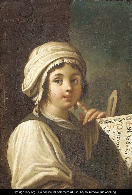 Portrait of a girl - (after) Giacomo Francesco Cipper
