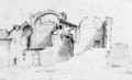 A view of the ruins of the Baths of Diocletian - (after) Giovanni Benedetto Castiglione