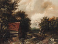 A peasant couple on a riverside path - (after) Gillis Rombouts