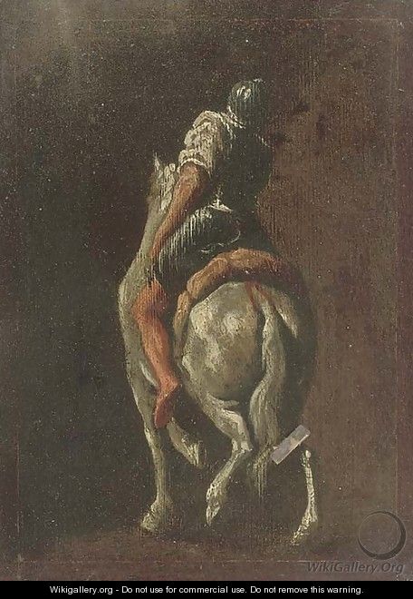 A soldier on horseback - (after) Francesco Simonini