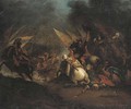 A cavalry skirmish between Christians and Turks - (after) Francesco Simonini
