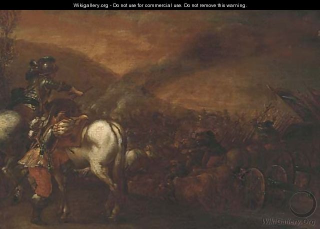 A cavalry battle - (after) Francesco Simonini