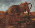 Wolves attacking a bull - (after) Francesco Londonio