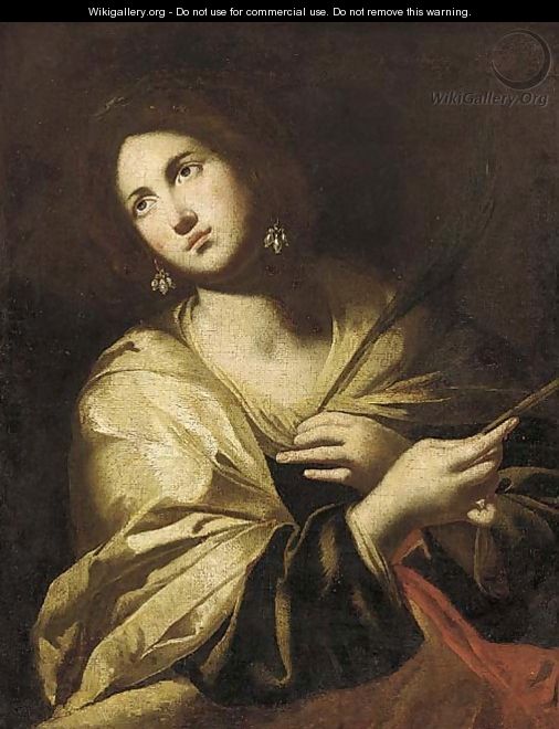 A Female Saint - (after) Francesco Guarino