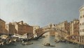 The Grand Canal, looking towards the Rialto Bridge, Venice - (after) Francesco Guardi
