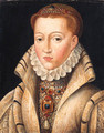 Portrait of a Lady, previously identified as Lady Jane Grey, quarter-length, in a gold-embroidered coif and white ruff - (after) Clouet, Francois