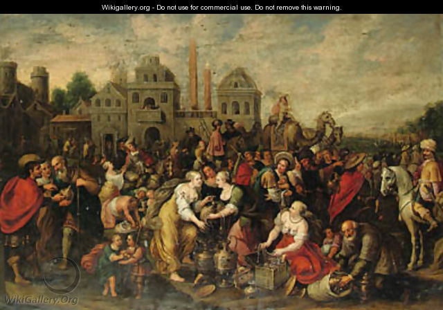 The Flight of the Israelites - (after) Frans II Francken