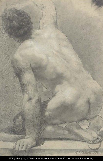 A kneeling nude seen from behind - (after) Gaetano Gandolfi