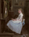 The young portrait painter - (after) Frederick Daniel Hardy