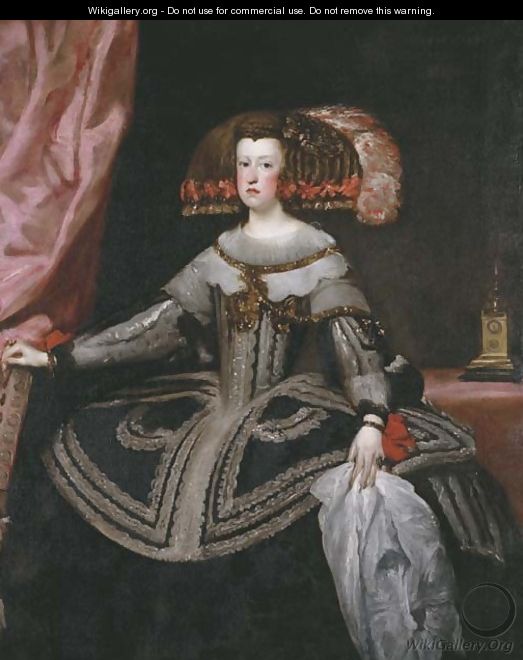 Portrait of Mariana of Austria, Queen of Spain - (after) Diego Rodriguez De Silva Y Velazquez