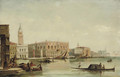 Gondolas before the Doge's Palace, Venice - (after) Edward Pritchett