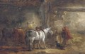 In the stable yard - (after) Edmund Bristow