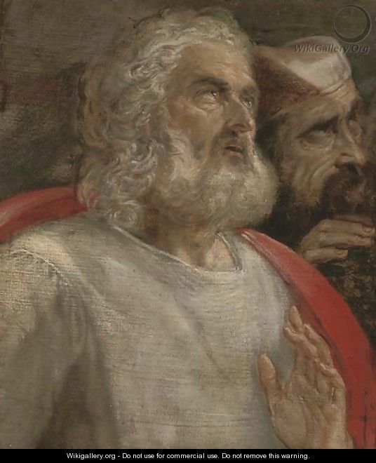 Two men looking upward a fragment - (after) Domenico Tintoretto (Robusti)