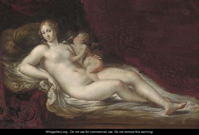Venus and Cupid - (after) Francesco Albani