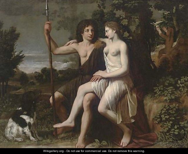 Venus and Adonis - (after) Charles-Alphonse Dufresnoy
