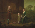 Portrait of a gentleman with his wife and child - (after) Charles Phillips