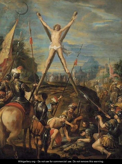 The Crucifixion of Saint Andrew - (after) Claudio Coello