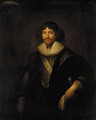 Portrait of a gentleman traditionally identified as William, 2nd Viscount Grandison, three-quarter-length, in a grey slashed doublet and ruff - (after) Johnson, Cornelius I