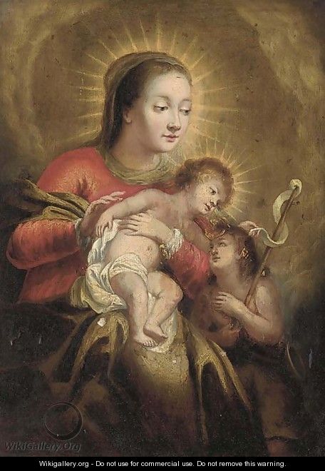 The Virgin and Child and with the Infant Saint John the Baptist - (after) Cornelius I Schut