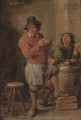 Boors smoking in a tavern - (after) David The Younger Teniers